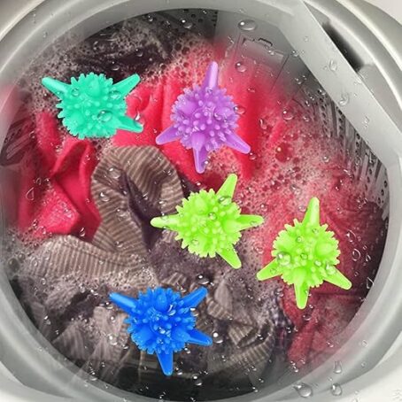 Silicon Washing Machine Cloth Wash Ball (Tangle) Multicolor (Pkt Of 4Pcs) - Image 6