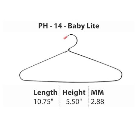 PREMIUM PINK CAP STEEL HANGER BABY SIZE (Pack of 12ps) - Image 3