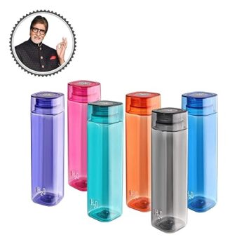 CELLO H2O Squaremate Plastic Water Bottle 1000Ml (Pack Of 1Pcs)