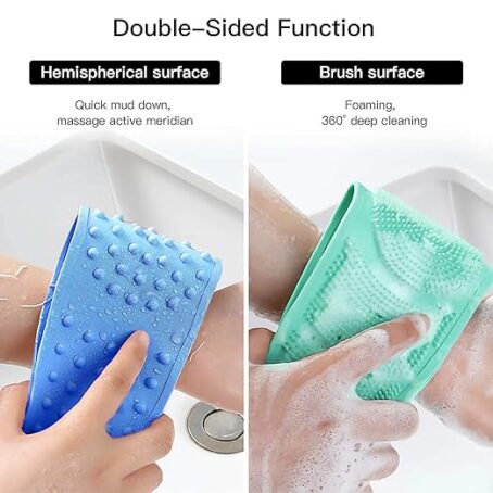 Silicone Body Back Scrubber, Double Side Bathing Brush - Image 4