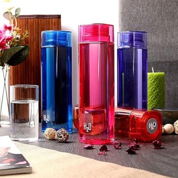 CELLO H2O Squaremate Plastic Water Bottle 1000Ml (Pack Of 1Pcs)