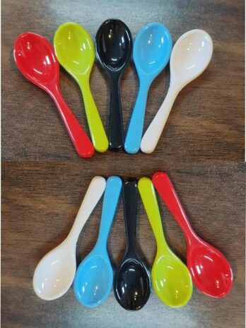 Plastic Masala Spoon for Small Containers, Multipurpose Spoon for Dispensing Tea, Coffee, Sugar, Condiments & Spices (Multicolor, Set of 10)
