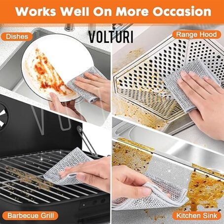 Steel Scrubber for Utensils Cleaning (Pack of 10ps) - Image 5