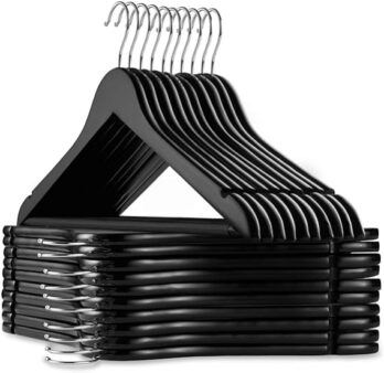 Wooden Black Hanger (Pack of 6ps)