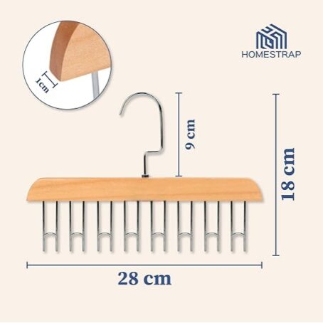 Wooden Multipurpose Hanger With 8Hooks - Image 2