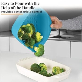 Apex Hard Plastic Vegetable Fruit Basket Rice Wash Sieve Washing Bowl
