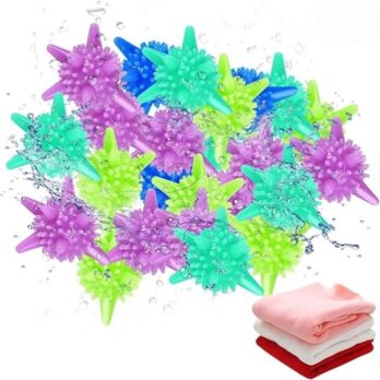 Silicon Washing Machine Cloth Wash Ball (Tangle) Multicolor (Pkt Of 4Pcs)