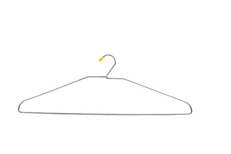 PREMIUM YELLOW CAP STEEL HANGER (Pack of 12ps) - Image 4