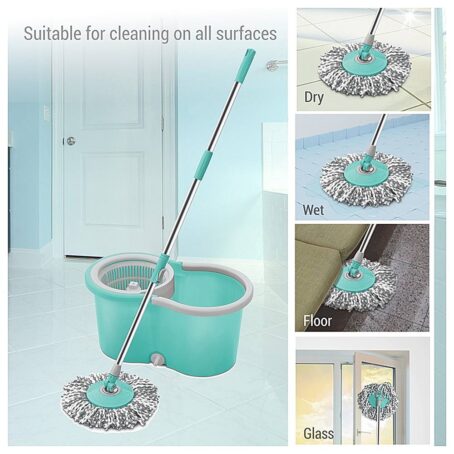 MILTON SPOTZERO SPIN MOP WITH 1 MICRO FIBER REFILLS - Image 5