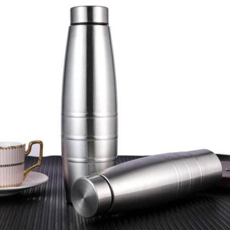 Stainless Steel Bottle, 1000 ml, Silver, (Set of 1Pcs)