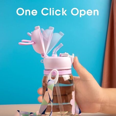 BPA Free Cartoon Designed Plastic Sipper Water Bottle for Kids and Toddlers, 500ml, 1 Piece Multicolor - Image 4