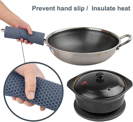 Multi-Purpose Silicone Trivet Mats Square Pot Holder Hot Pot Mats Hot Pad Jar Opener Spoon Rest Heat Resistant Non-Slip Durable Flexible Dishwasher Safe For Home Use Multicolor (Pack Of 1Pcs) - Image 5