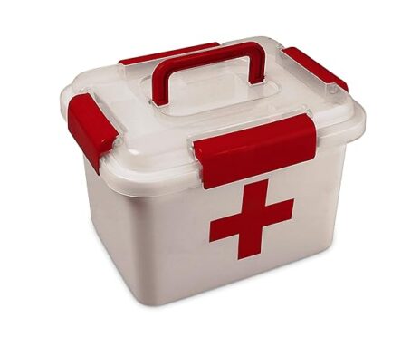 SONAL  Multi Purpose Storage Box - Medical Box, First Aid, Jewelry, (Large, White)