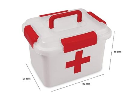 SONAL  Multi Purpose Storage Box - Medical Box, First Aid, Jewelry, (Large, White) - Image 4