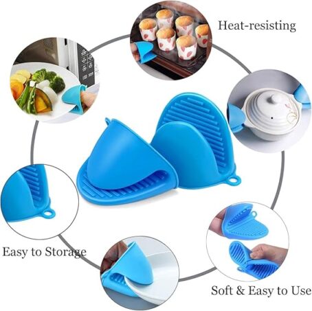 Silicone Pinch Grip Mitten Oven Mitt Gripper Grip Kitchen Potholder Utensil Tool -  Set Of2 Pcs - Image 4